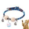 Cat Collar for Kittens with Cedar Wood Bead view 1