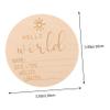 BESPORTBLE 5-Piece Round Wooden Birth Announcement Signs view 2