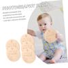BESPORTBLE 5-Piece Round Wooden Birth Announcement Signs view 3