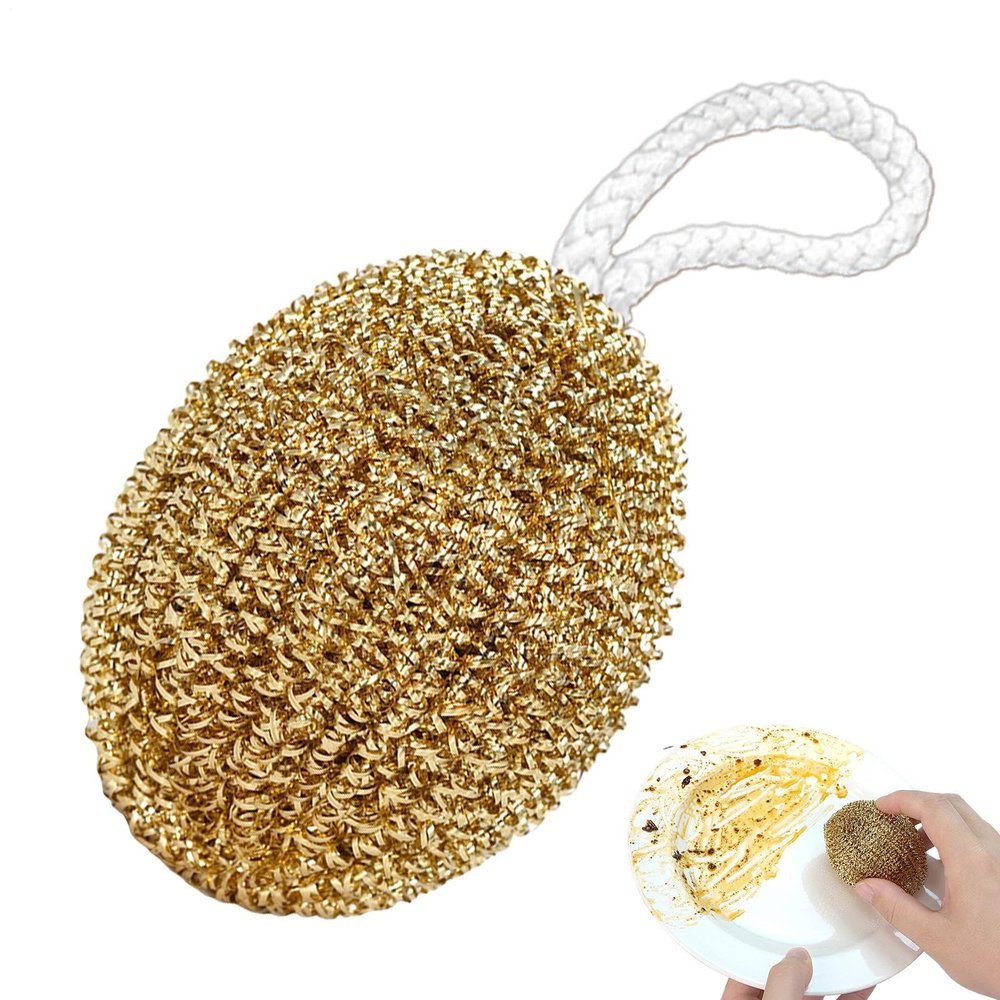 Kitchen Sponge and Dishwashing Scrub Brush for Pots, Dishes, and Grills