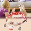 Kitten Collar with Bell and Cedarwood Beads view 3