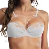 Women's Open-Bust Push-Up Underwire Bra with Transparent Lace view 1