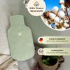 kontor28 Fleece Hot Water Bottle with 100% Organic Cotton Cover, Made in Germany & TÜV-Tested, 0.8 L, Green view 2