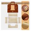 CHUANYGU Faux Leather Pet Sofa for Small Dogs and Cats, Removable Cushion with Non-Slip Bottom, Supportive Furniture-Style Bed (Brown, M) view 3