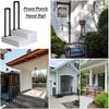 Safety Handrail for Concrete and Wood Stairs, Metal Support for Stability and Safety view 3