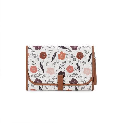 Portable Baby Changing Mat, Flower Design, Lightweight, Foldable and Waterproof