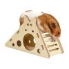 Wooden Hamster House - Corner Cage view 1