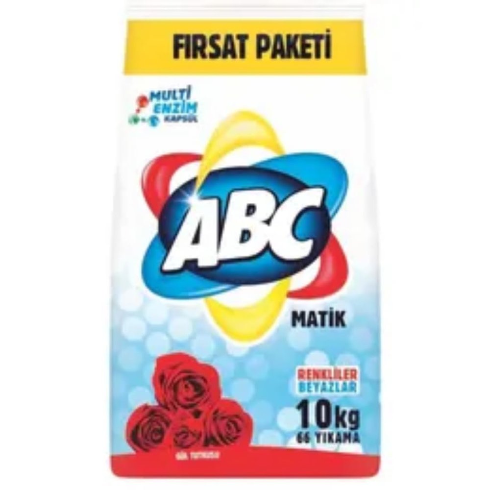 ABC Rose-Scented Laundry Powder 10 kg – Reliable Cleaning at 30–60°C for White & Colored Textiles