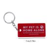 NIHENHAO Alarm Card and Key for Dogs Home Alone with Contact Call Cards Pet Contact Keychain view 4