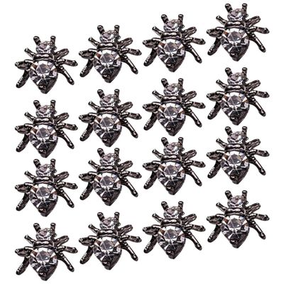VALICLUD 20-Piece Spider Nail Charms, Durable Alloy, Reusable Gothic Nail Decorations for DIY Halloween Nail Art and Acrylic Nails