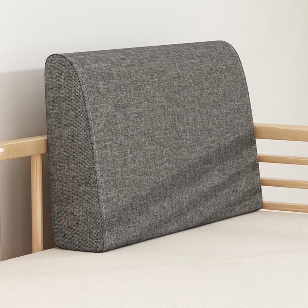 Couch Backrest Pillow, Extra-Large Wedge Cushion, Dark Gray, 90 x 48 x 15 cm
