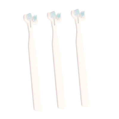 Double-Headed Pet Toothbrush for Cats, Soft Bristles, 3-Pack