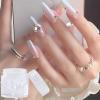 Glitter Nail Art Powder, White Chrome Shimmer view 3