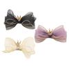 FRCOLOR 3-Piece Girls' Hair Clips with Polka-Dot Tulle Star and Teardrop Design, Bow Hair Clips for Parties and Everyday Wear view 1