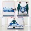 Soft Medical Stretcher - Waterproof Oxford Folding Patient Transport Stretcher for Pets with 12 Rubber Handles and Carry Bag (Blue) view 3