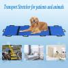 Soft Medical Stretcher - Waterproof Oxford Folding Patient Transport Stretcher for Pets with 12 Rubber Handles and Carry Bag (Blue) view 4