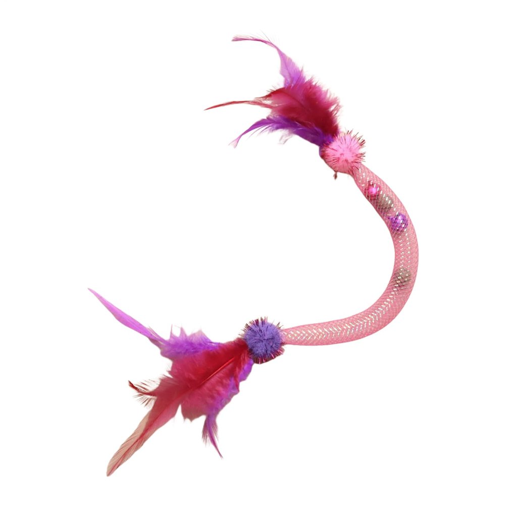 Borner Cat Feather Toy with Grass