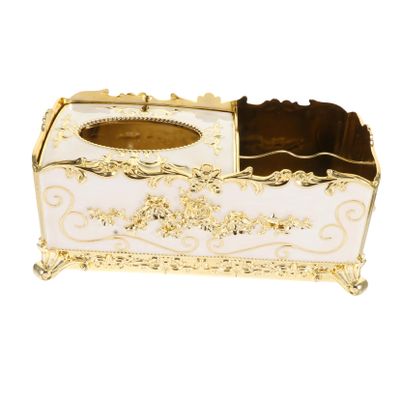 Elegant PP Tissue Box with Rose Pattern for Bathroom and Bedroom