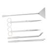 Toyvian Aquarium Care Tool Set with Long Flexible Straight and Curved Tools, Algae Scraper and Tweezers view 1