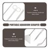 Toyvian Aquarium Care Tool Set with Long Flexible Straight and Curved Tools, Algae Scraper and Tweezers view 3
