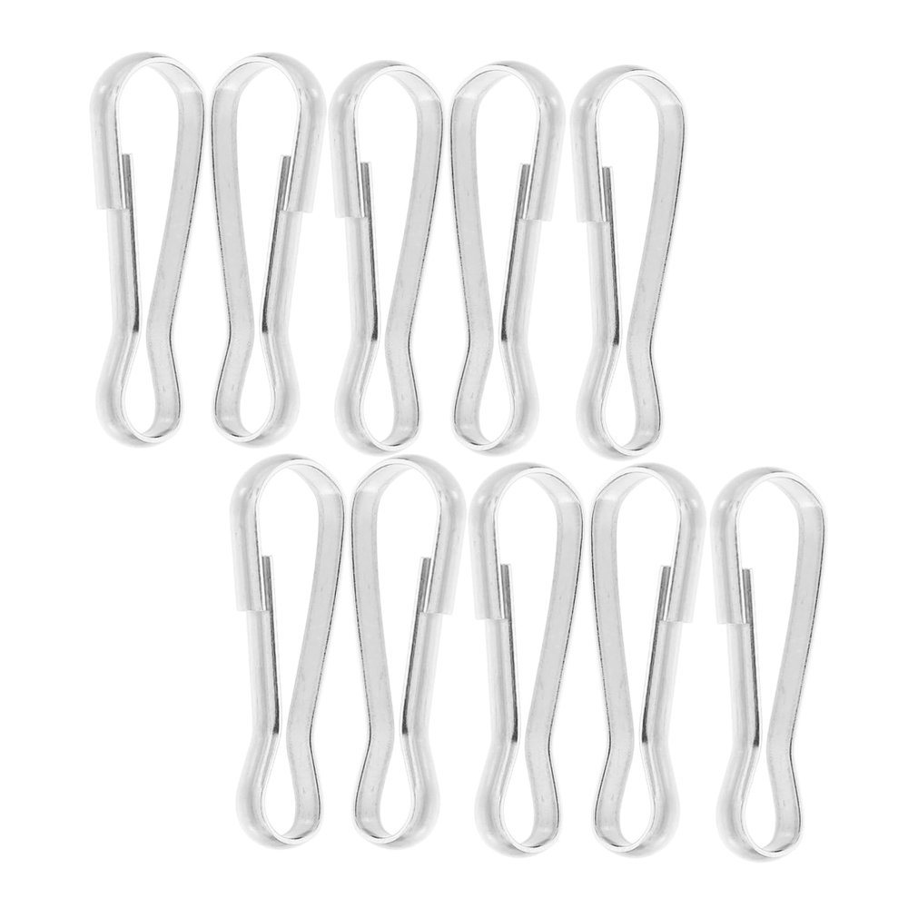 Gatuida 10-Pack 30 mm Stainless Steel Spring Hooks for Pets and Birds
