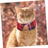 UPKOCH Adjustable Plaid Cat Collar with Bell view 3