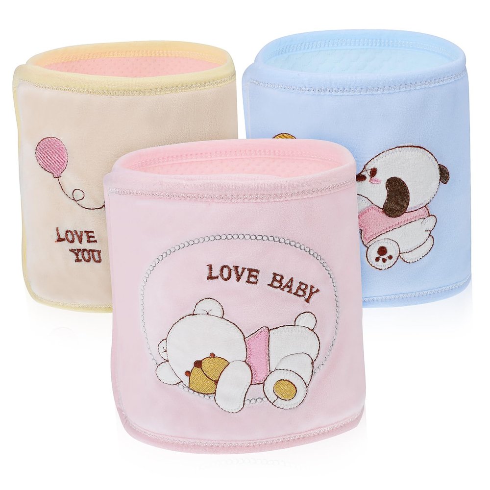 Adjustable Umbilical Belly Bands, 3-Pack for Newborns