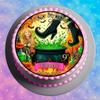 Round Cake Topper HW41, Witch Cauldron Potion, 20 cm, Sugar Paper, No Photo view 2