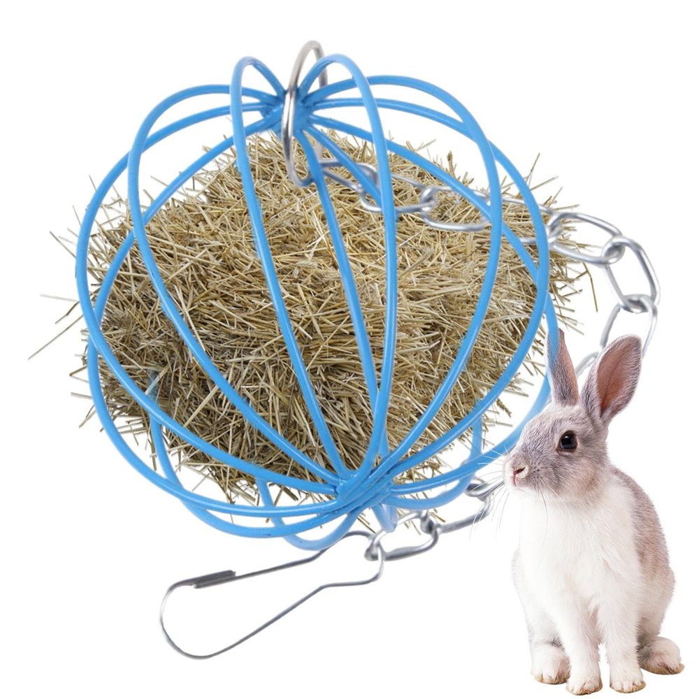 Qkbuza Hanging Metal Hay Feeder for Small Pets