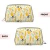 Leather Cosmetic Bag with Pineapple Pattern, Travel Organizer, Toiletry Bag view 3