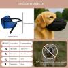 Colenumone Breathable 3D Air-Mesh Dog Muzzle, Soft and Adjustable, Blue-XL view 3