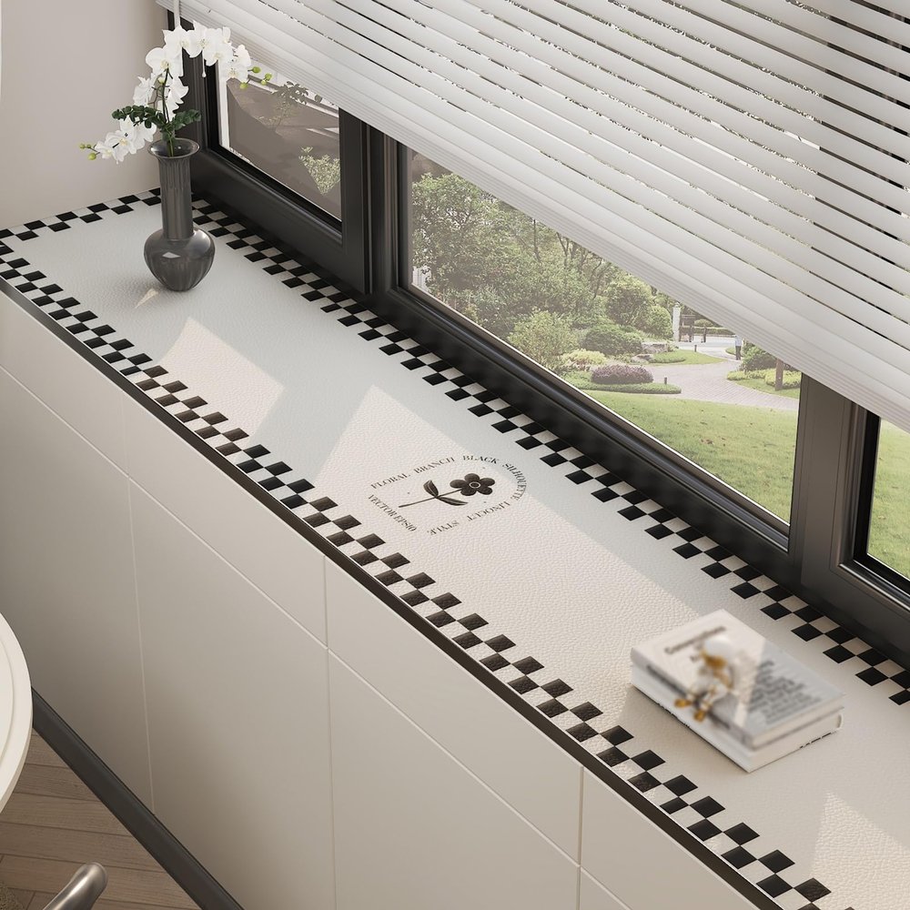 Dailify Window Sill Mat, Waterproof Sill Protector, Style C, 110 x 10 cm (43 1/4 x 4 in)
