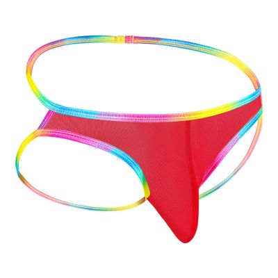 Men's Transparent Mesh Briefs with Separate Pouch