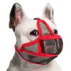 Dog Muzzle for Short Snouts - XXS Red view 1