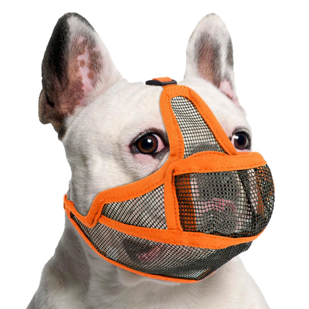Dog Muzzle for Short Snouts - Orange XXS