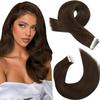 Moresoo Tape Extensions Human Hair 20 Pieces Dark Brown Invisible 45 cm 50 g view 1