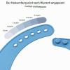 RPHONGHONG 2-Pack Silicone Adult Bibs with Catch Pockets, Gray and Blue view 4