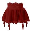 Women's Lingerie Set, Plus Size, Lace Mesh, Red, M view 4