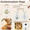 Personalized Pet Memorial Pendant with UV Print - Paw Print Design for Dogs & Cats view 3