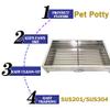 Portable Dog Toilet Training Tray with Lockable Pull-Out Tray, Stainless Steel Puppy Potty for Indoor and Outdoor Housebreaking view 3