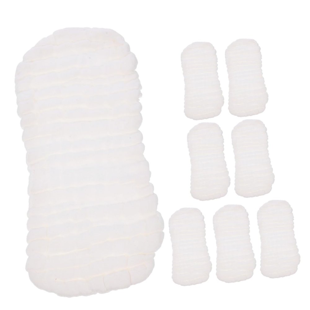 minkissy 8-Pack Reusable White Cloth Diaper Inserts for Newborns, Breathable and Washable