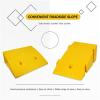 WRYSQBHJYB Interlocking Curb Ramps for Driveways, Heavy-Duty Plastic, Portable Non-Slip Threshold Ramp, Yellow, 10 x 18 x 7 in view 2