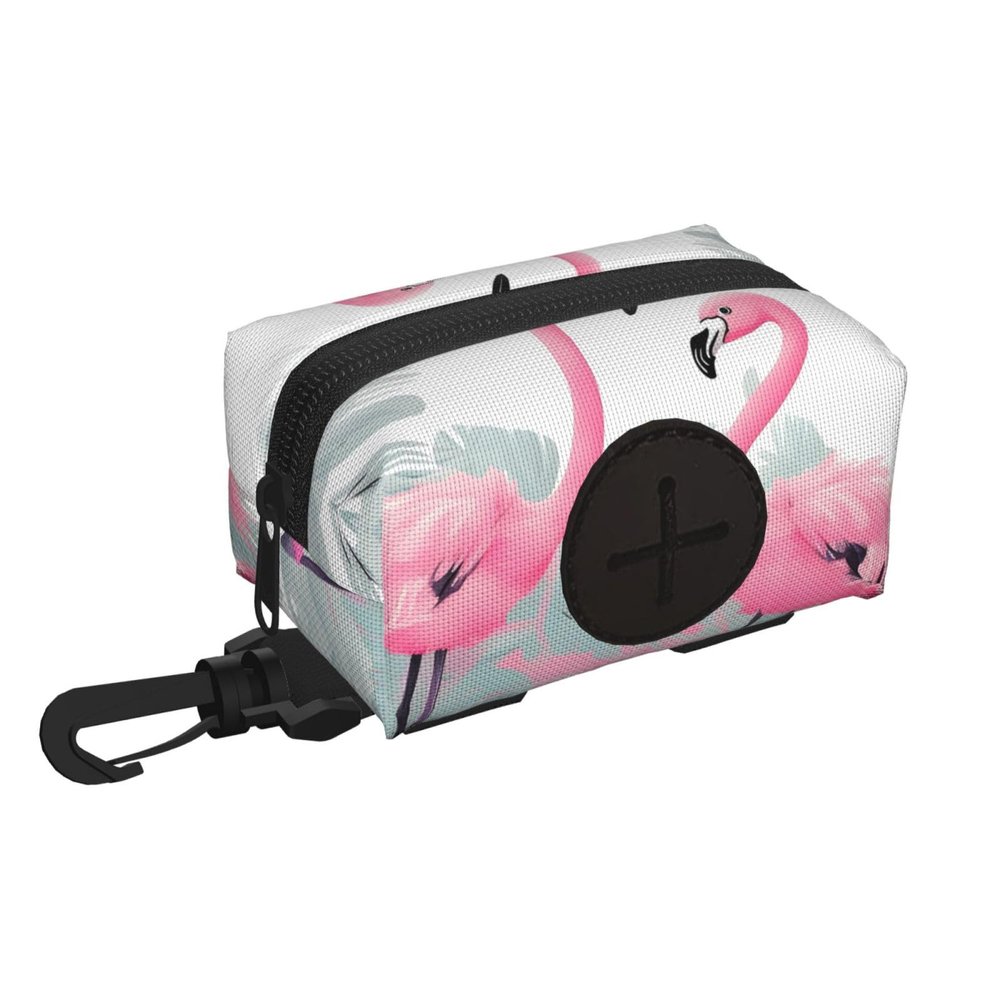 WXXWXD Pink Flamingo Pet Travel Waste Bag Holder