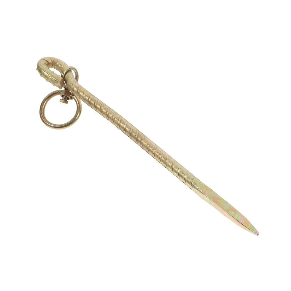 VANZACK Galvanized Steel Ground Stake Anchor for Dogs and Fences, Sturdy Metal for Camping and Pet Tethering