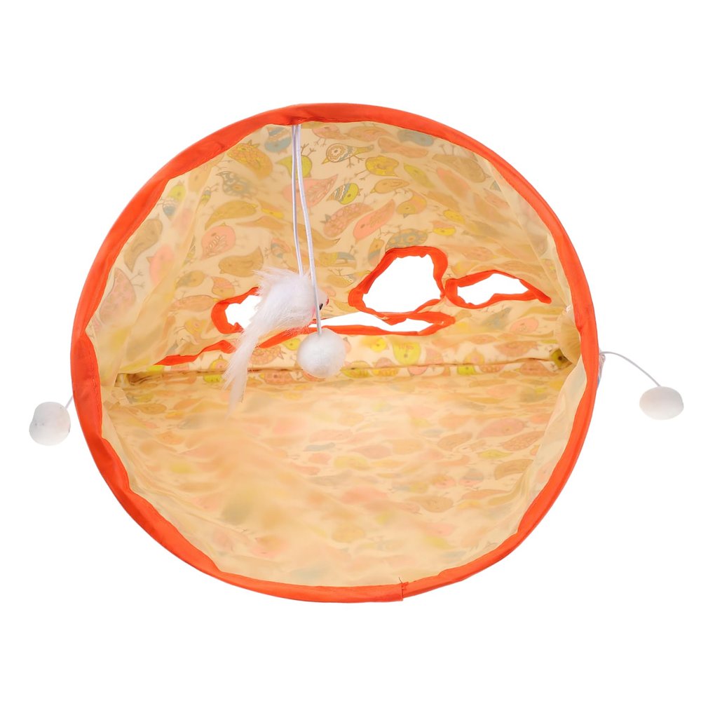 Abaodam Cat Play Tunnel with Plush Ball
