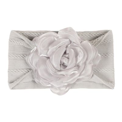 Blausky 2-Pack Gray Baby Flower Headbands, 8 x 16 cm