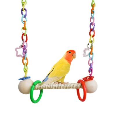 Parrot Swing Toy – Rope Perch, Cage Hanger | Vibrant Play Stand