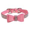 Abaodam Waterproof Adjustable Microfiber Dog Collar with Rhinestones view 1
