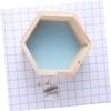 ZUNOXAZ Hexagonal Wooden Wall Shelf for Kids' Rooms and Offices, Blue view 4
