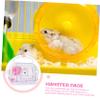 LOLIPPYY Plastic and Iron Transport Cage for Hamsters and Guinea Pigs, Comfortable and Safe Pink Pet Nest for Travel and Home view 3